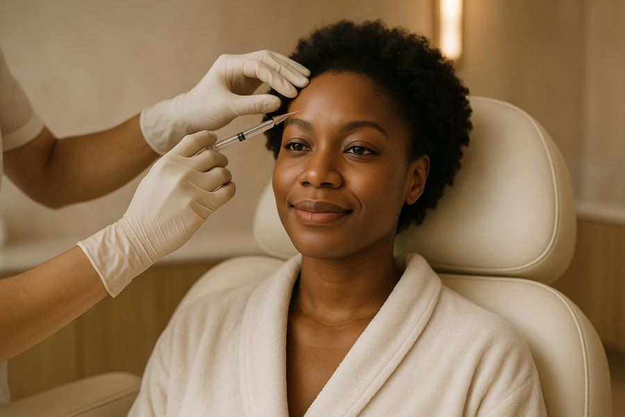 Patient receiving an injectable treatment at Balance Skin & Wellness Institute