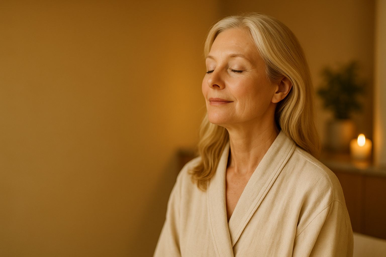 Woman at ease during a wellness consultation at Balance Skin & Wellness Institute