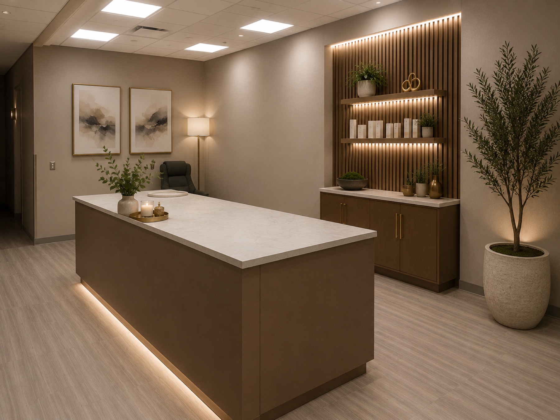 Reception area at Balance Skin & Wellness Institute
